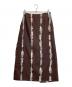 MIESROHE (ミースロエ) プリントツイルイージーラップスカート ブラウン サイズ:1 未使用品：7000円
