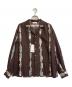 MIESROHE（ミースロエ）の古着「プリントツイルバックスリットシャツ」｜ブラウン