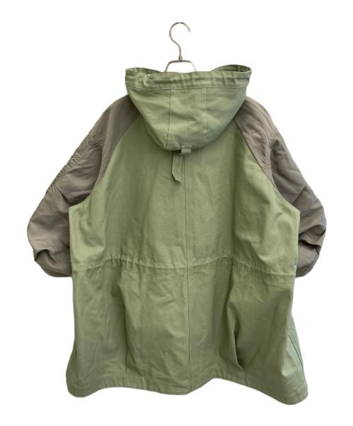 sacai（サカイ）sacai (サカイ) Carhartt WIP (カーハート ワークインプログレス) Duck x Nylon Twill Coat ライトグリーン サイズ:SIZE 2の古着・服飾アイテム