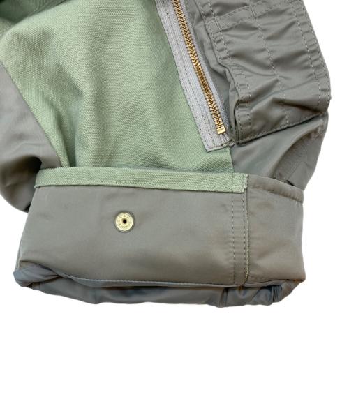 sacai（サカイ）sacai (サカイ) Carhartt WIP (カーハート ワークインプログレス) Duck x Nylon Twill Coat ライトグリーン サイズ:SIZE 2の古着・服飾アイテム