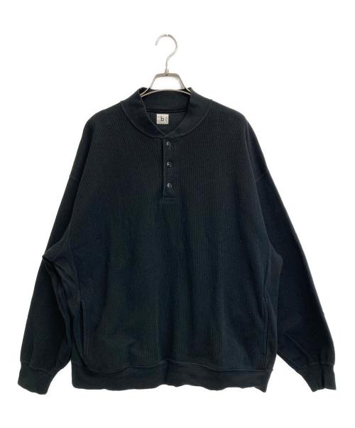 blurhms ROOTSTOCK（ブラームスルーツストック）blurhms ROOTSTOCK (ブラームスルーツストック) ヘンリーネックカットソー ブラック サイズ:Mの古着・服飾アイテム