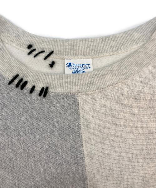 Champion（チャンピオン）Champion (チャンピオン) 25aw HAND STITCH CREW SWEAT グレー×ホワイト サイズ:SIZE Mの古着・服飾アイテム