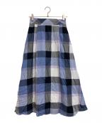 BURBERRY BLUE LABELバーバリー ブルー レーベル）の古着「チェックスカート」｜ネイビー