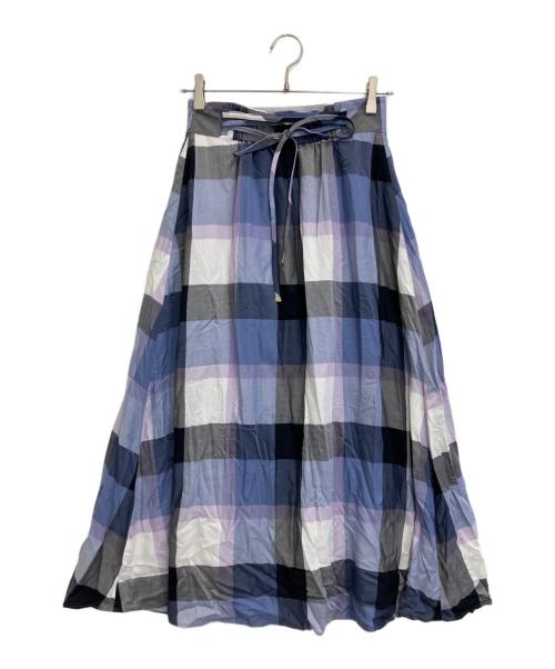 BURBERRY BLUE LABEL（バーバリー ブルー レーベル）BURBERRY BLUE LABEL (バーバリー ブルー レーベル) チェックスカート ネイビー サイズ:38の古着・服飾アイテム