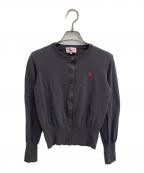 Vivienne Westwood RED LABELヴィヴィアンウエストウッドレッドレーベル）の古着「オーブ刺繍 クルーネックカーディガン」｜グレー