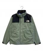 THE NORTH FACEザ ノース フェイス）の古着「マウンテンレインテックスジャケット」｜ブラック×グリーン
