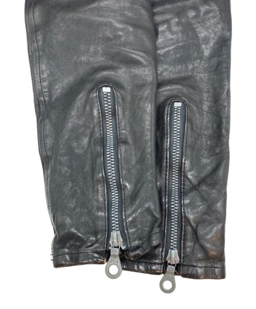 ISAMU KATAYAMA BACKLASH（イサムカタヤマ・バックラッシュ）ISAMU KATAYAMA BACKLASH (イサムカタヤマ・バックラッシュ) イタリアンショルダー製品染めダブルライダース ブラック サイズ:XSの古着・服飾アイテム