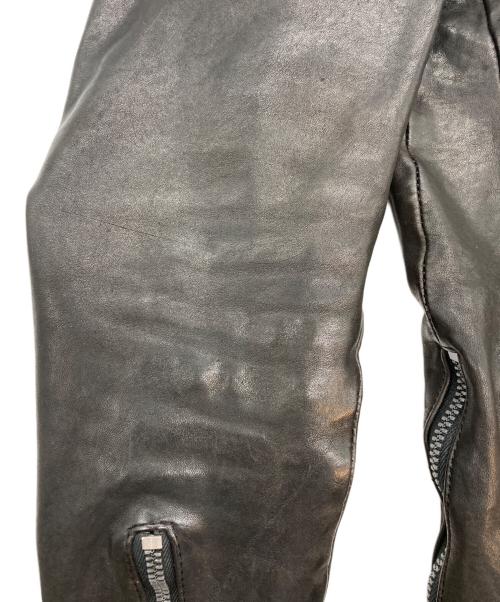 ISAMU KATAYAMA BACKLASH（イサムカタヤマ・バックラッシュ）ISAMU KATAYAMA BACKLASH (イサムカタヤマ・バックラッシュ) イタリアンショルダー製品染めダブルライダース ブラック サイズ:XSの古着・服飾アイテム