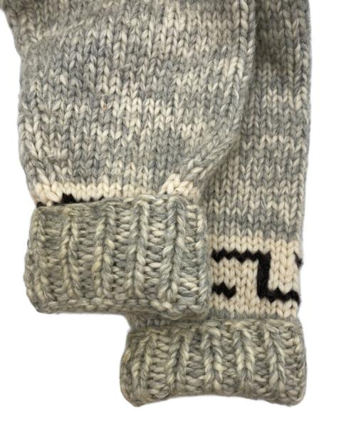 KANATA（カナタ）KANATA (カナタ) カウチンニットカーディガン グレー×アイボリー サイズ:記載なしの古着・服飾アイテム