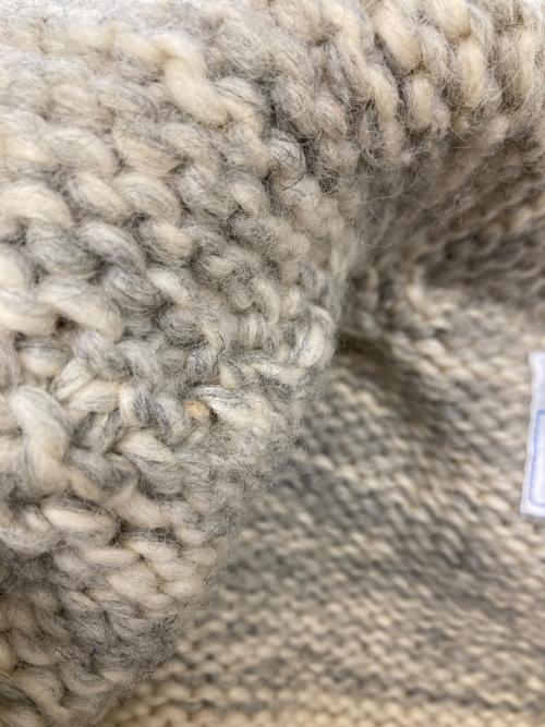 KANATA（カナタ）KANATA (カナタ) カウチンニットカーディガン グレー×アイボリー サイズ:記載なしの古着・服飾アイテム