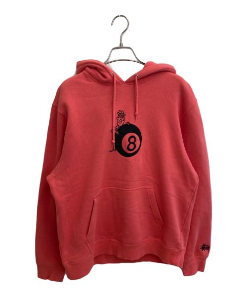 stussy（ステューシー）stussy (ステューシー) 8 Ball Man Embroidered Hoodie オレンジ サイズ:SIZE Mの古着・服飾アイテム