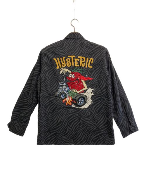 Hysteric Glamour（ヒステリックグラマー）Hysteric Glamour (ヒステリックグラマー) STBM RACING刺繍 ジャケット ブラック×グレー サイズ:Mの古着・服飾アイテム