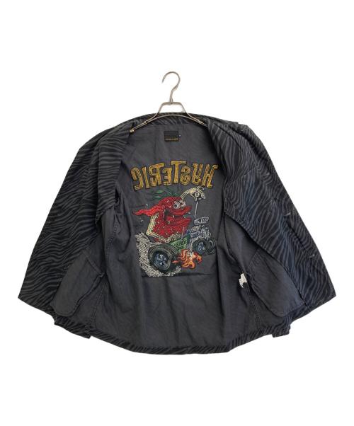 Hysteric Glamour（ヒステリックグラマー）Hysteric Glamour (ヒステリックグラマー) STBM RACING刺繍 ジャケット ブラック×グレー サイズ:Mの古着・服飾アイテム