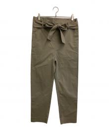 Vivienne Westwood RED LABEL（ヴィヴィアンウエストウッドレッドレーベル）の古着「ベルト付き ハイウエスト テーパードパンツ」｜ブラウン