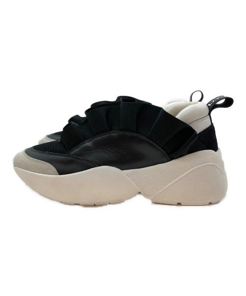 Emilio Pucci（エミリオ プッチ）Emilio Pucci (エミリオ プッチ) フリルスニーカー ホワイト×ブラック サイズ:36の古着・服飾アイテム