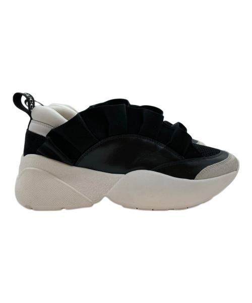 Emilio Pucci（エミリオ プッチ）Emilio Pucci (エミリオ プッチ) フリルスニーカー ホワイト×ブラック サイズ:36の古着・服飾アイテム