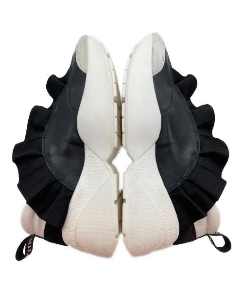 Emilio Pucci（エミリオ プッチ）Emilio Pucci (エミリオ プッチ) フリルスニーカー ホワイト×ブラック サイズ:36の古着・服飾アイテム