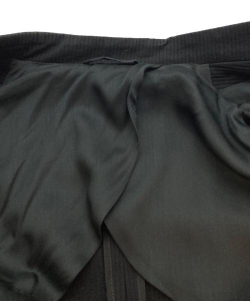 BACCA（バッカ）BACCA (バッカ) コットンピケノーカラーロングジャケット ブラック サイズ:34の古着・服飾アイテム