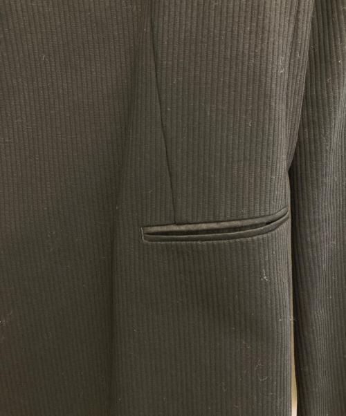 BACCA（バッカ）BACCA (バッカ) コットンピケノーカラーロングジャケット ブラック サイズ:34の古着・服飾アイテム