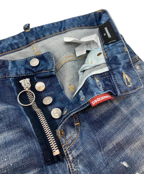 DSQUARED2（ディースクエアード）DSQUARED2 (ディースクエアード) Skater フロントBIGジップ デニムパンツ ブルー サイズ:SIZE 42の古着・服飾アイテム