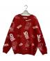 TENBOX（テンボックス）の古着「OG Logo Jacquard Sweater」｜レッド
