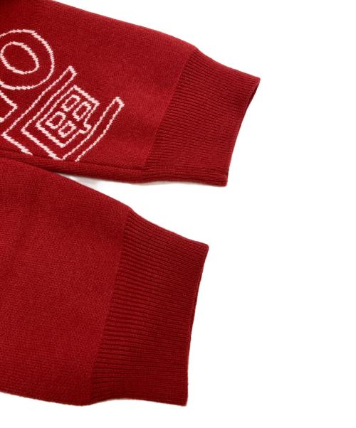 TENBOX（テンボックス）TENBOX (テンボックス) OG Logo Jacquard Sweater レッド サイズ:L 未使用品の古着・服飾アイテム