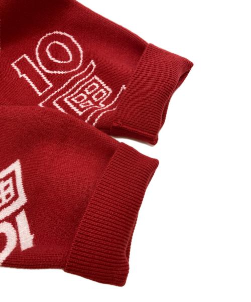 TENBOX（テンボックス）TENBOX (テンボックス) OG Logo Jacquard Sweater レッド サイズ:L 未使用品の古着・服飾アイテム