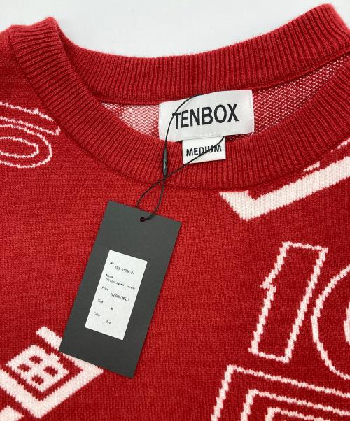 TENBOX（テンボックス）TENBOX (テンボックス) OG Logo Jacquard Sweater レッド サイズ:M 未使用品の古着・服飾アイテム
