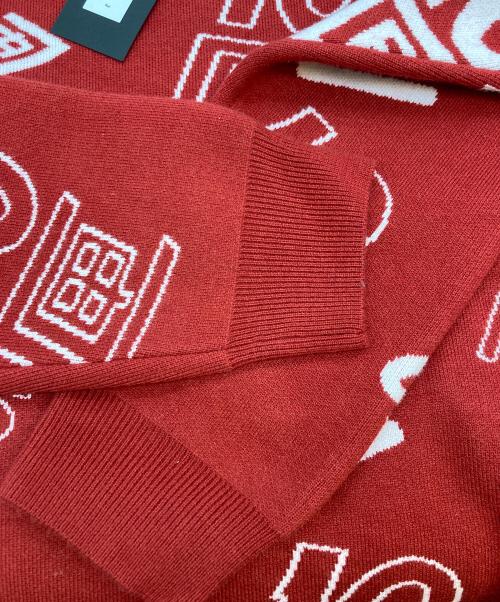 TENBOX（テンボックス）TENBOX (テンボックス) OG Logo Jacquard Sweater レッド サイズ:M 未使用品の古着・服飾アイテム