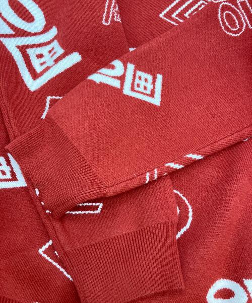 TENBOX（テンボックス）TENBOX (テンボックス) OG Logo Jacquard Sweater レッド サイズ:M 未使用品の古着・服飾アイテム