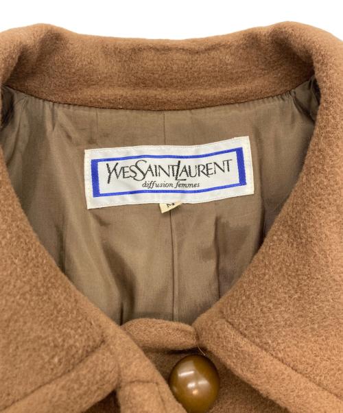 Yves Saint Laurent（イヴサンローラン）Yves Saint Laurent (イヴサンローラン) チェスターコート ブラウン サイズ:SIZE Mの古着・服飾アイテム