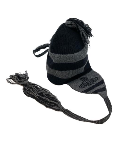 Vivienne Westwood（ヴィヴィアンウエストウッド）Vivienne Westwood (ヴィヴィアンウエストウッド) ニット帽 グレーの古着・服飾アイテム