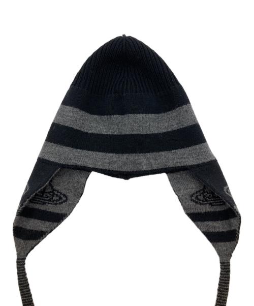 Vivienne Westwood（ヴィヴィアンウエストウッド）Vivienne Westwood (ヴィヴィアンウエストウッド) ニット帽 グレーの古着・服飾アイテム