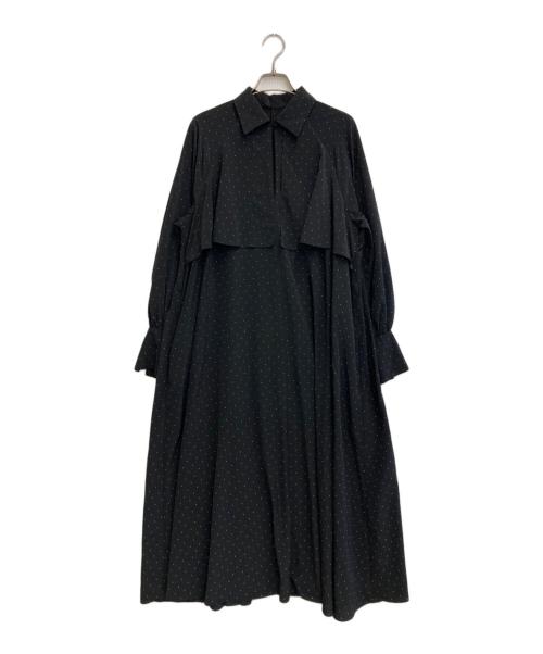 IENA（イエナ）IENA (イエナ) ドットサッシュワンピース ブラック サイズ:-の古着・服飾アイテム