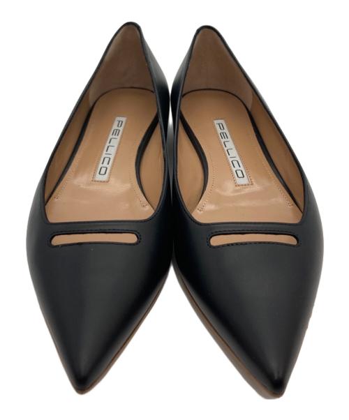 PELLICO（ペリーコ）PELLICO (ペリーコ) ANIMA 0020 フラットパンプス ブラック サイズ:23の古着・服飾アイテム