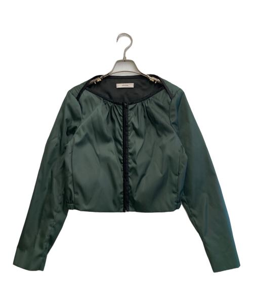 PRADA（プラダ）PRADA (プラダ) ショート丈ジャケット グリーン サイズ:42の古着・服飾アイテム