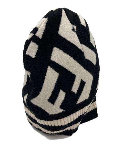 FENDI（フェンディ）FENDI (フェンディ) ニット帽 ブラック×ホワイトの古着・服飾アイテム