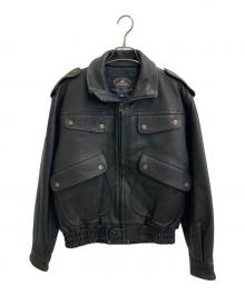 KUSHITANI（クシタニ）の古着「レザージャケット」｜ブラック