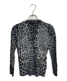 DOLCE & GABBANA（ドルチェ＆ガッバーナ）の古着「レオパード柄カーディガン」｜グレー×ブラック