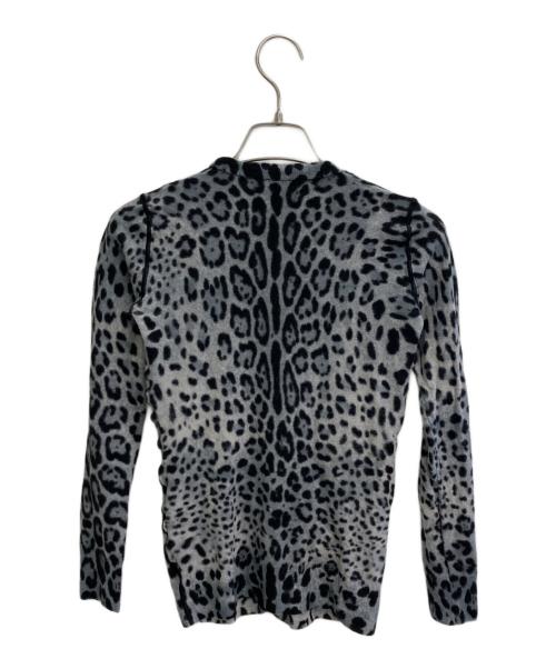 DOLCE & GABBANA（ドルチェ＆ガッバーナ）DOLCE & GABBANA (ドルチェ＆ガッバーナ) レオパード柄カーディガン グレー×ブラック サイズ:不明の古着・服飾アイテム
