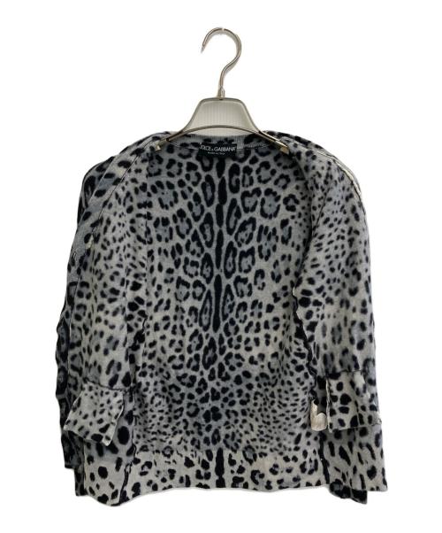 DOLCE & GABBANA（ドルチェ＆ガッバーナ）DOLCE & GABBANA (ドルチェ＆ガッバーナ) レオパード柄カーディガン グレー×ブラック サイズ:不明の古着・服飾アイテム