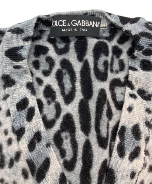 DOLCE & GABBANA（ドルチェ＆ガッバーナ）DOLCE & GABBANA (ドルチェ＆ガッバーナ) レオパード柄カーディガン グレー×ブラック サイズ:不明の古着・服飾アイテム