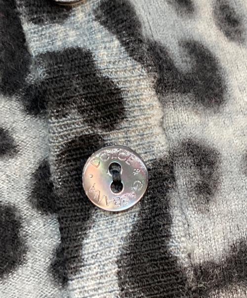 DOLCE & GABBANA（ドルチェ＆ガッバーナ）DOLCE & GABBANA (ドルチェ＆ガッバーナ) レオパード柄カーディガン グレー×ブラック サイズ:不明の古着・服飾アイテム