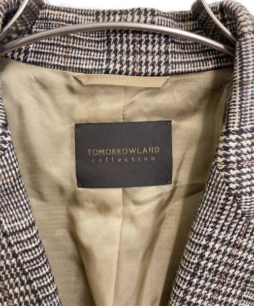 TOMORROW LAND（トゥモローランド）TOMORROW LAND (トゥモローランド) 21AWシックグレンチェック ダブルブレストジャケット ブラウン サイズ:M 未使用品の古着・服飾アイテム
