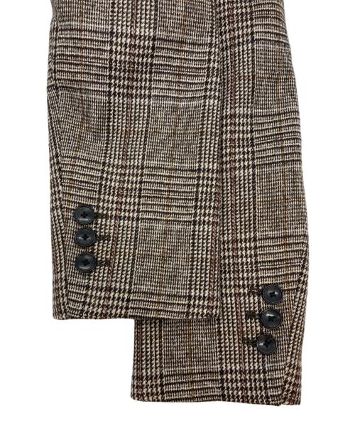 TOMORROW LAND（トゥモローランド）TOMORROW LAND (トゥモローランド) 21AWシックグレンチェック ダブルブレストジャケット ブラウン サイズ:M 未使用品の古着・服飾アイテム