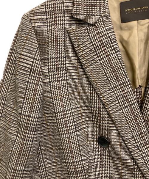 TOMORROW LAND（トゥモローランド）TOMORROW LAND (トゥモローランド) 21AWシックグレンチェック ダブルブレストジャケット ブラウン サイズ:M 未使用品の古着・服飾アイテム