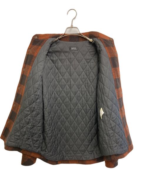 A.P.C.（アーペーセー）A.P.C. (アーペーセー) チェックジャケット ブラウン サイズ:Sの古着・服飾アイテム