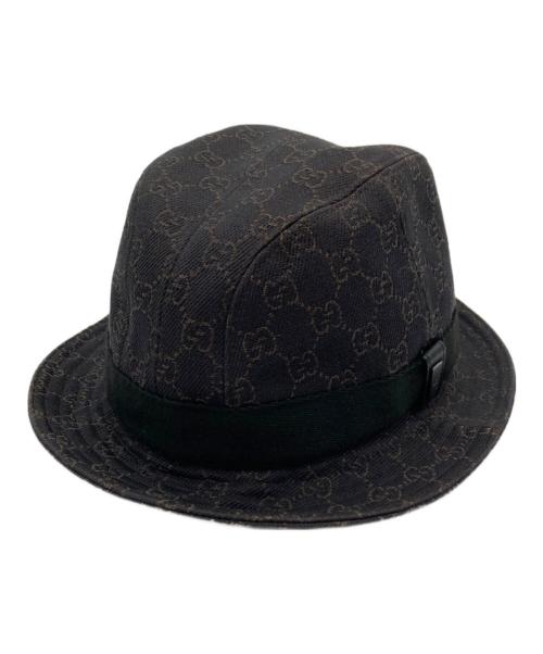 GUCCI（グッチ）GUCCI (グッチ) GG柄ハット ブラウンの古着・服飾アイテム