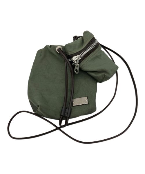 Y's（ワイズ）Y's (ワイズ) VINTAGE NYLON TWILL DEFORMED POUCH グリーンの古着・服飾アイテム