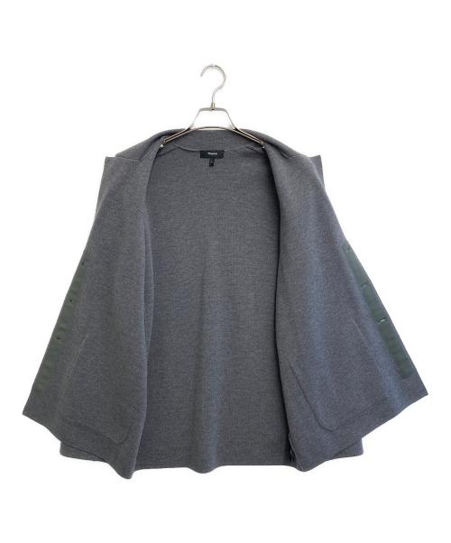 theory（セオリー）theory (セオリー) ニットジャケット グレー サイズ:Lの古着・服飾アイテム